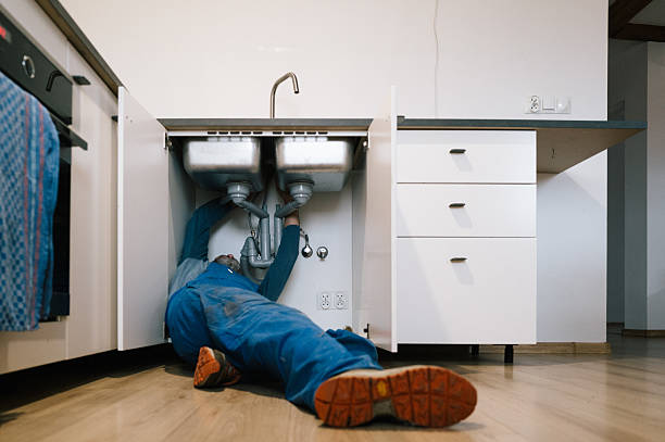 Professional Emergency Plumber technician working in Brandamore, PA
